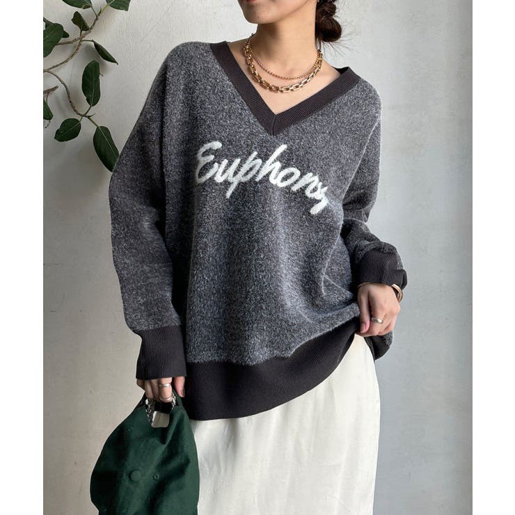 【DouDou】W ロゴシャギーニット | PAL GROUP OUTLET | 詳細画像26 