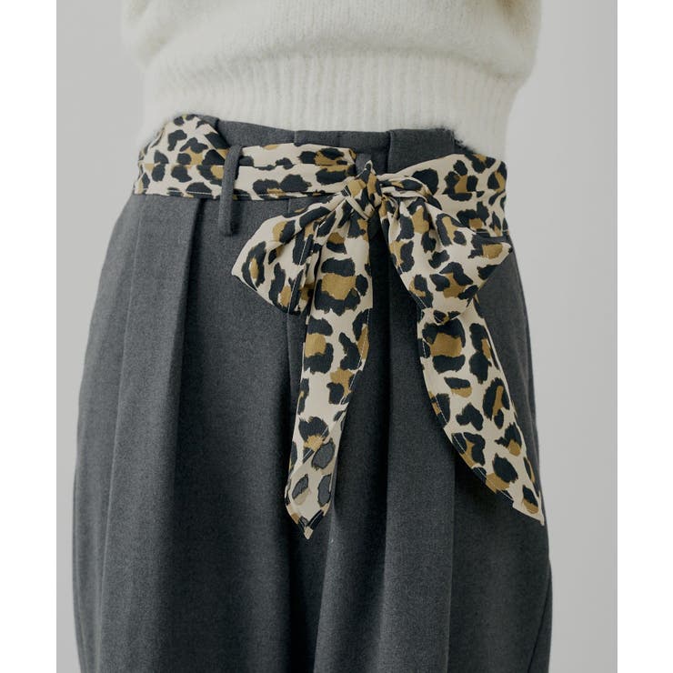 【Chico】スカーフベルト付ダブルタックウールスラックス | PAL GROUP OUTLET | 詳細画像9 