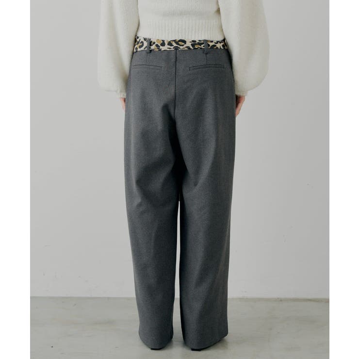 【Chico】スカーフベルト付ダブルタックウールスラックス | PAL GROUP OUTLET | 詳細画像5 