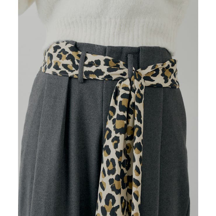 【Chico】スカーフベルト付ダブルタックウールスラックス | PAL GROUP OUTLET | 詳細画像6 