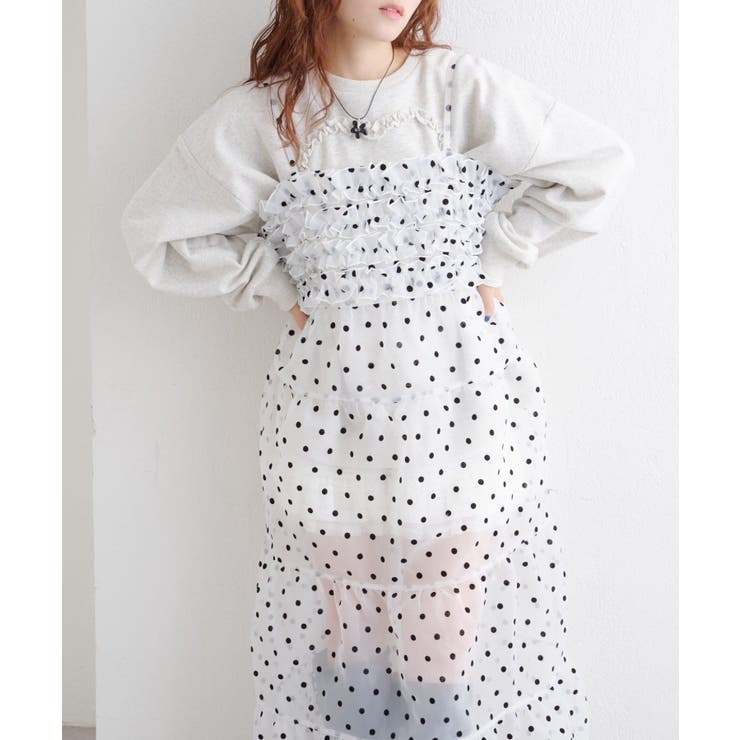 【w closet】オーガンジーキャミワンピース | PAL GROUP OUTLET | 詳細画像4 