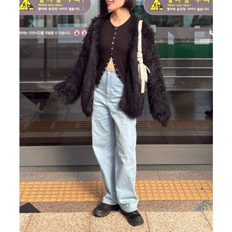 BK | シャギーファーカーディガン | PAL GROUP OUTLET