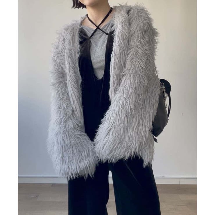 GY | シャギーファーカーディガン | PAL GROUP OUTLET