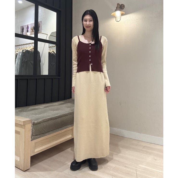 【Omekashi】ニットワンピビスチェセット | PAL GROUP OUTLET | 詳細画像1 