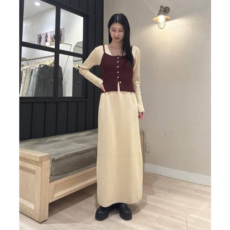 【Omekashi】ニットワンピビスチェセット | PAL GROUP OUTLET | 詳細画像2 