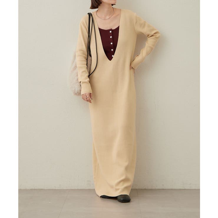 【Omekashi】ニットワンピビスチェセット | PAL GROUP OUTLET | 詳細画像6 