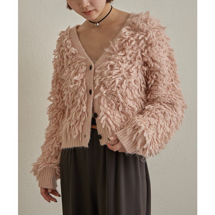PNK | 【Omekashi】フリンジニットカーデ | PAL GROUP OUTLET