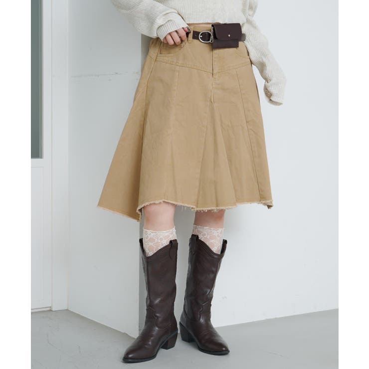 【Kastane】ダメージアシメミドルスカート | PAL GROUP OUTLET | 詳細画像24 