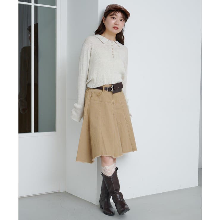 【Kastane】ダメージアシメミドルスカート | PAL GROUP OUTLET | 詳細画像27 