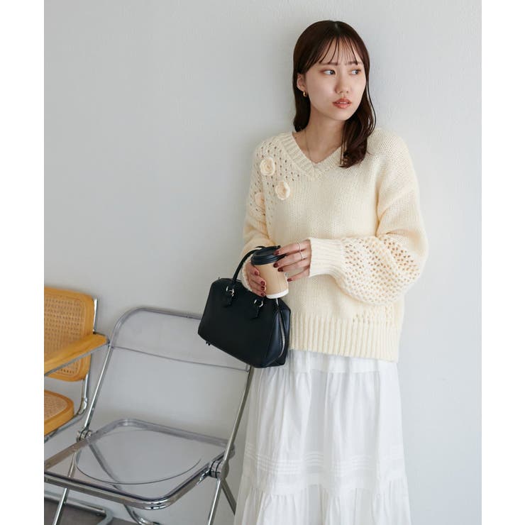 【Discoat】フラワーモチーフ付きプルオーバー | PAL GROUP OUTLET | 詳細画像13 