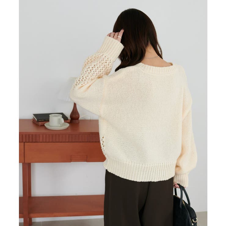 【Discoat】フラワーモチーフ付きプルオーバー | PAL GROUP OUTLET | 詳細画像6 