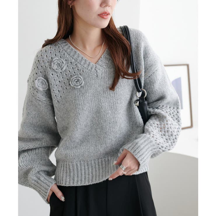 【Discoat】フラワーモチーフ付きプルオーバー | PAL GROUP OUTLET | 詳細画像16 