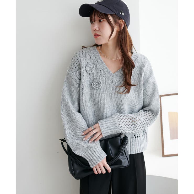 【Discoat】フラワーモチーフ付きプルオーバー | PAL GROUP OUTLET | 詳細画像17 