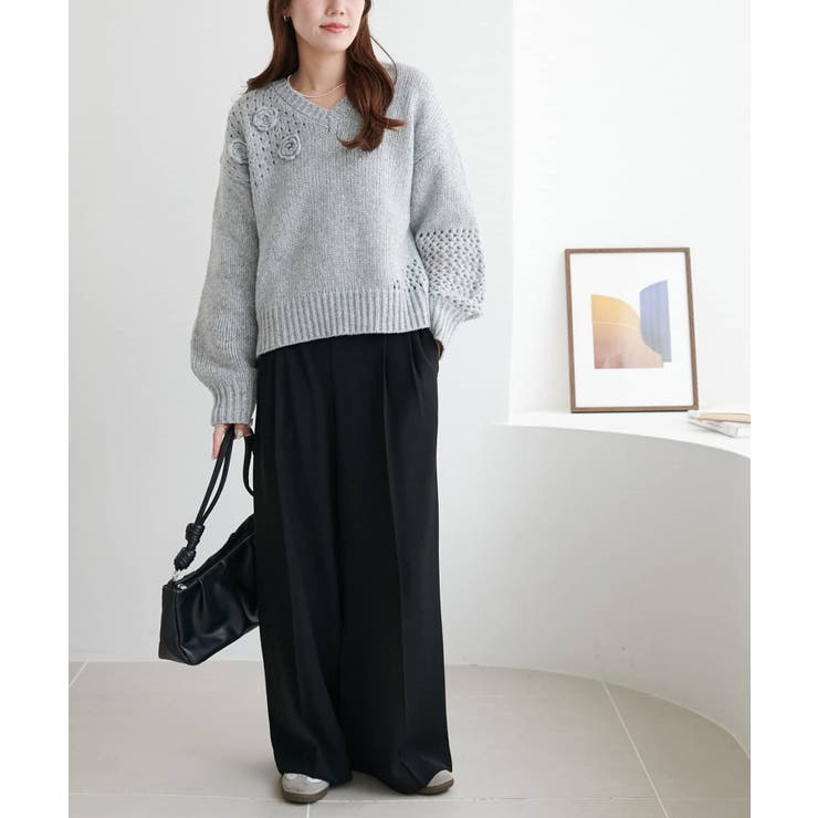 【Discoat】フラワーモチーフ付きプルオーバー | PAL GROUP OUTLET | 詳細画像21 