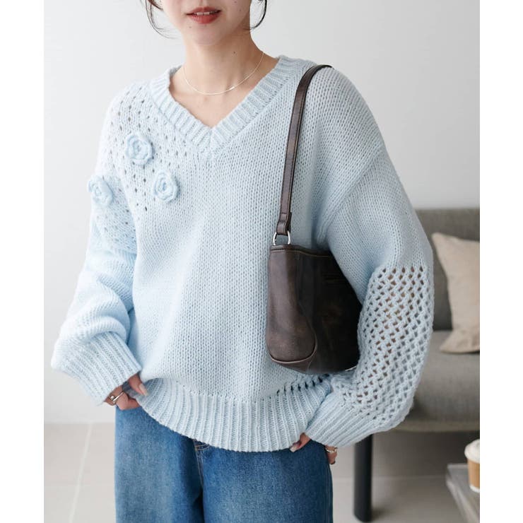 【Discoat】フラワーモチーフ付きプルオーバー | PAL GROUP OUTLET | 詳細画像33 