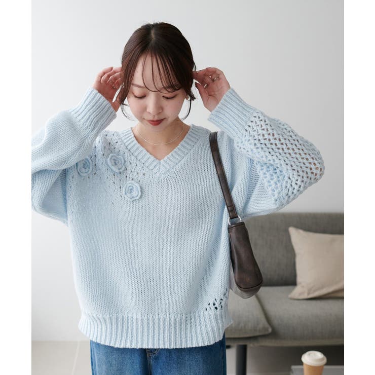 【Discoat】フラワーモチーフ付きプルオーバー | PAL GROUP OUTLET | 詳細画像34 