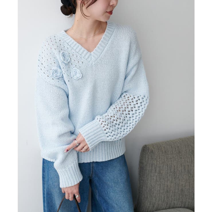 【Discoat】フラワーモチーフ付きプルオーバー | PAL GROUP OUTLET | 詳細画像35 