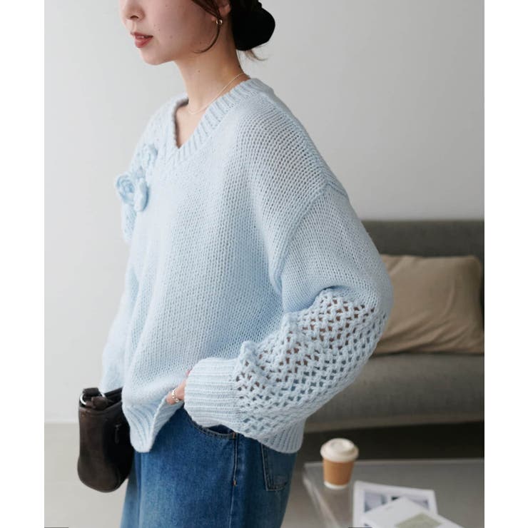 【Discoat】フラワーモチーフ付きプルオーバー | PAL GROUP OUTLET | 詳細画像38 