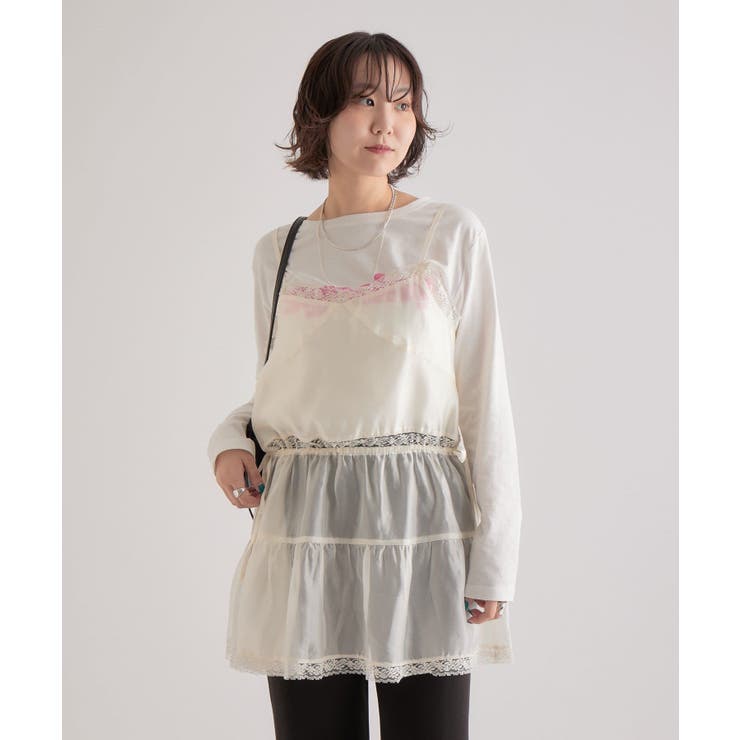 【mystic】シアーレースキャミチュニック | PAL GROUP OUTLET | 詳細画像1 