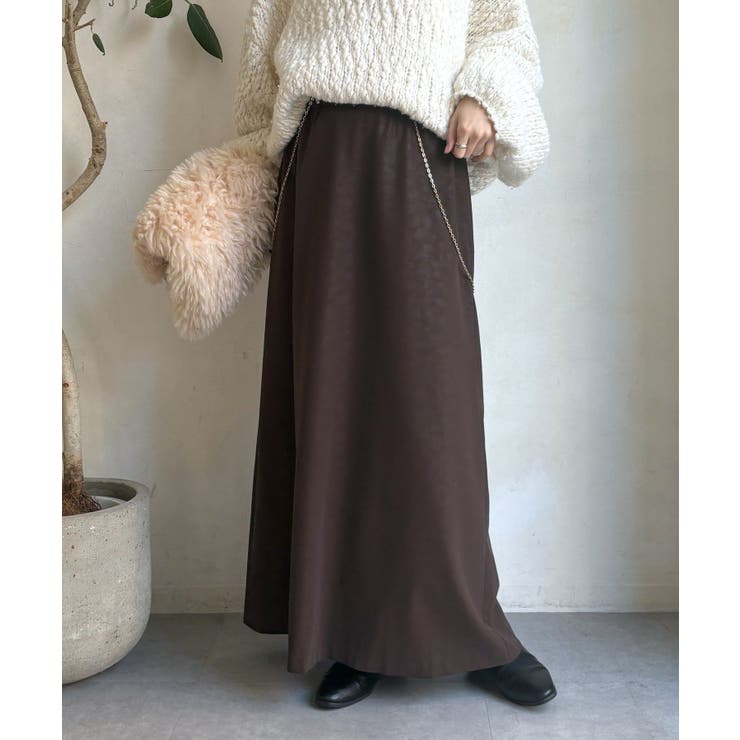 BR | 【DouDou】ヴィンテージフェイクレザーセミフレアスカート | PAL GROUP OUTLET