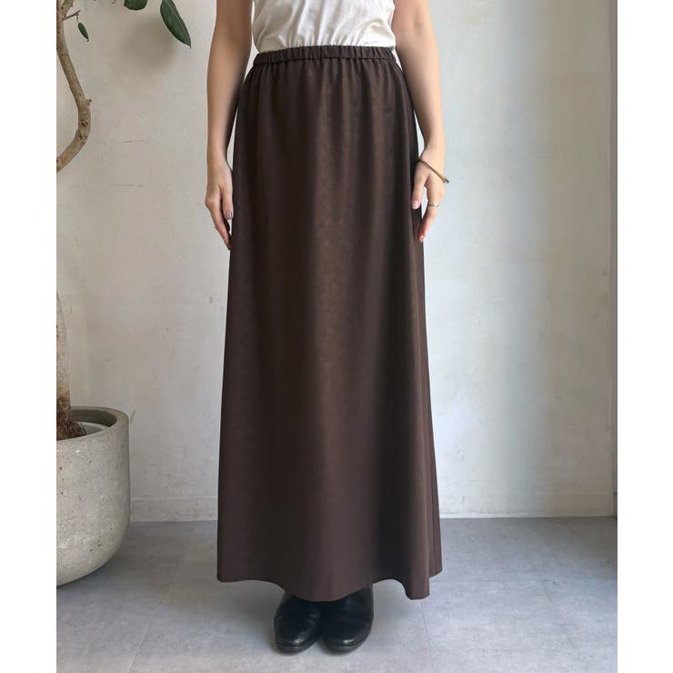 【DouDou】ヴィンテージフェイクレザーセミフレアスカート | PAL GROUP OUTLET | 詳細画像10 