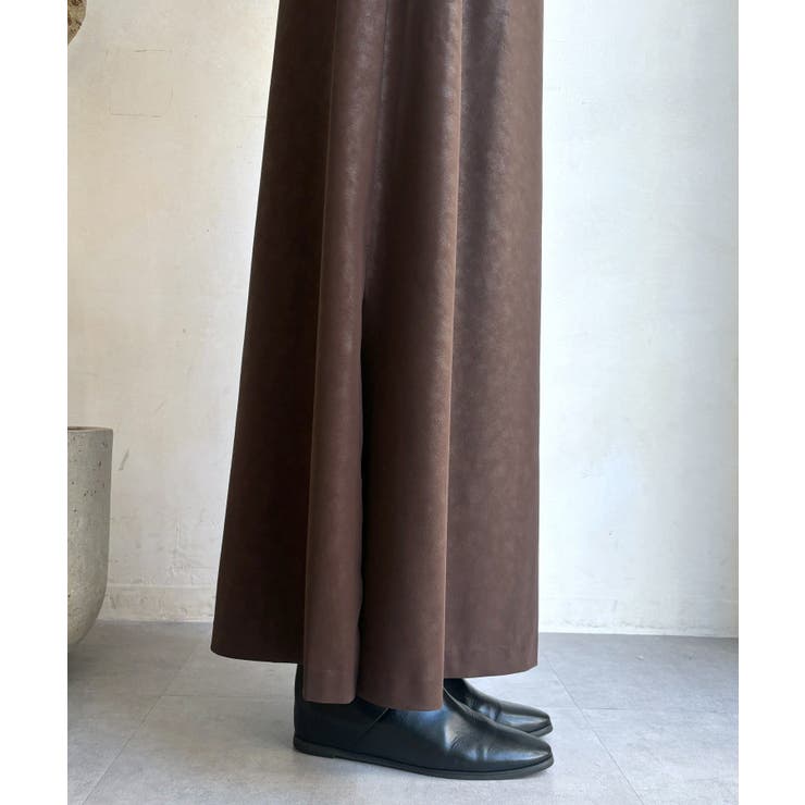 【DouDou】ヴィンテージフェイクレザーセミフレアスカート | PAL GROUP OUTLET | 詳細画像13 