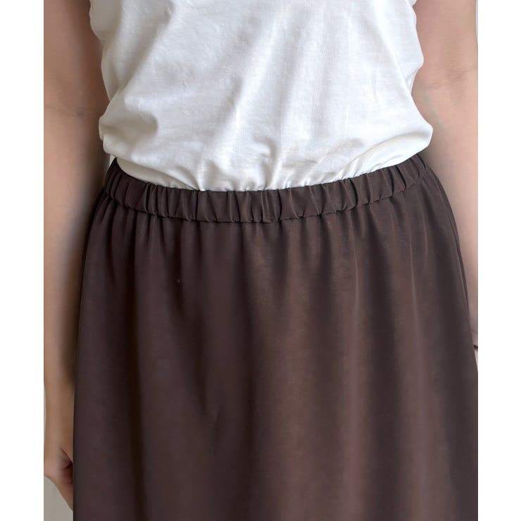 【DouDou】ヴィンテージフェイクレザーセミフレアスカート | PAL GROUP OUTLET | 詳細画像16 