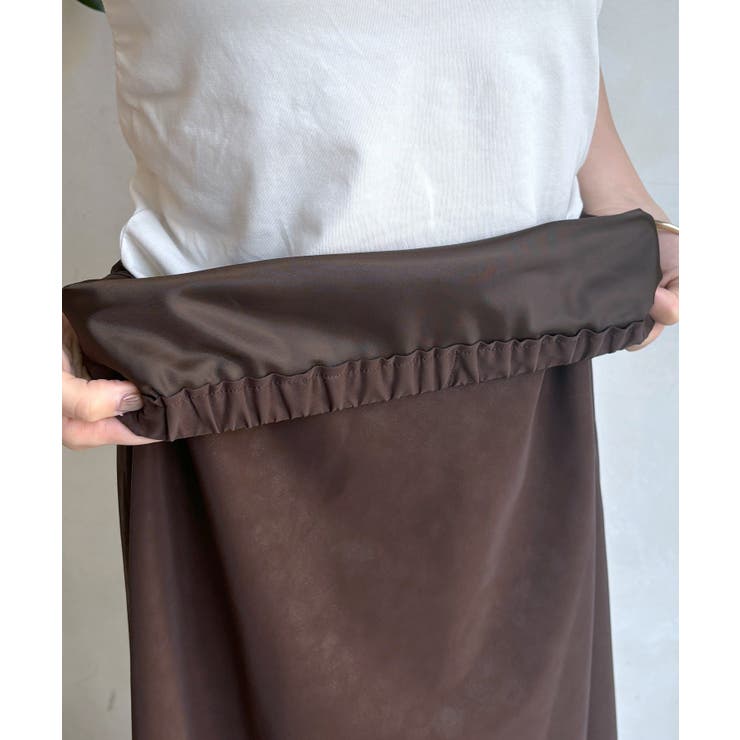 【DouDou】ヴィンテージフェイクレザーセミフレアスカート | PAL GROUP OUTLET | 詳細画像17 