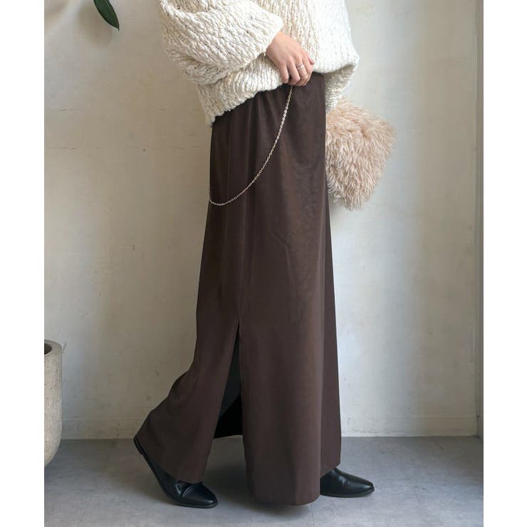 【DouDou】ヴィンテージフェイクレザーセミフレアスカート | PAL GROUP OUTLET | 詳細画像8 