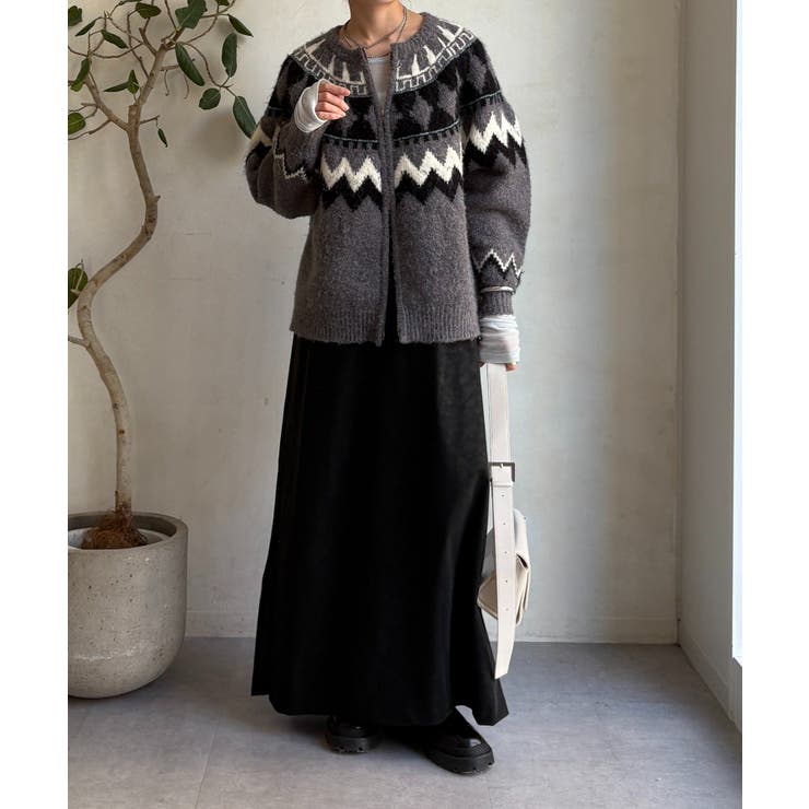 【DouDou】ヴィンテージフェイクレザーセミフレアスカート | PAL GROUP OUTLET | 詳細画像19 