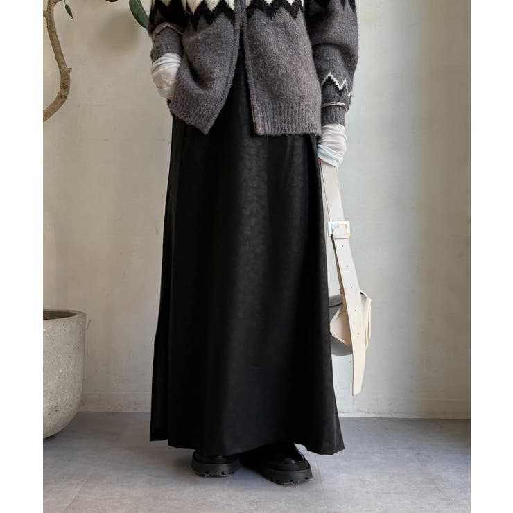 【DouDou】ヴィンテージフェイクレザーセミフレアスカート | PAL GROUP OUTLET | 詳細画像23 