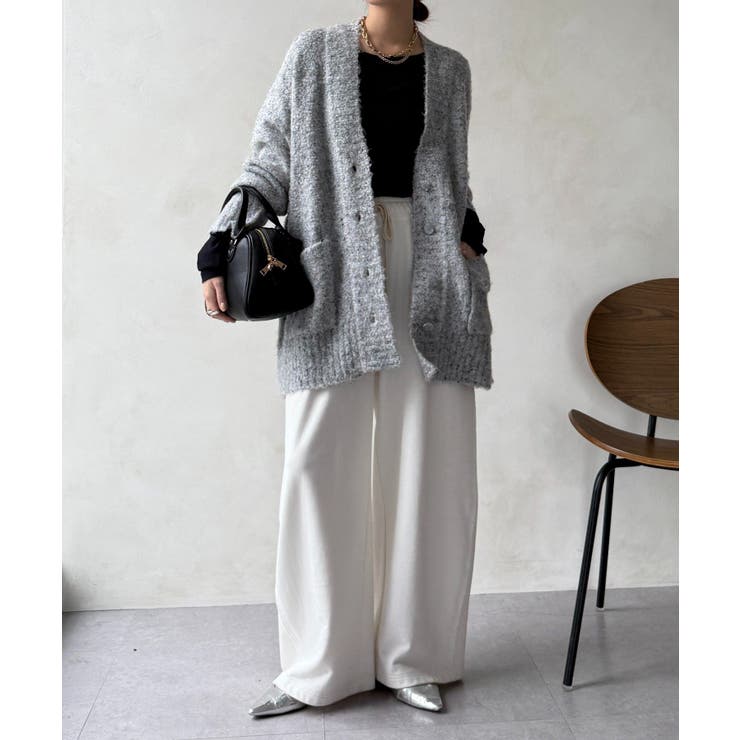 【DouDou】ウォッシャブルカラーネップカーディガン | PAL GROUP OUTLET | 詳細画像1 