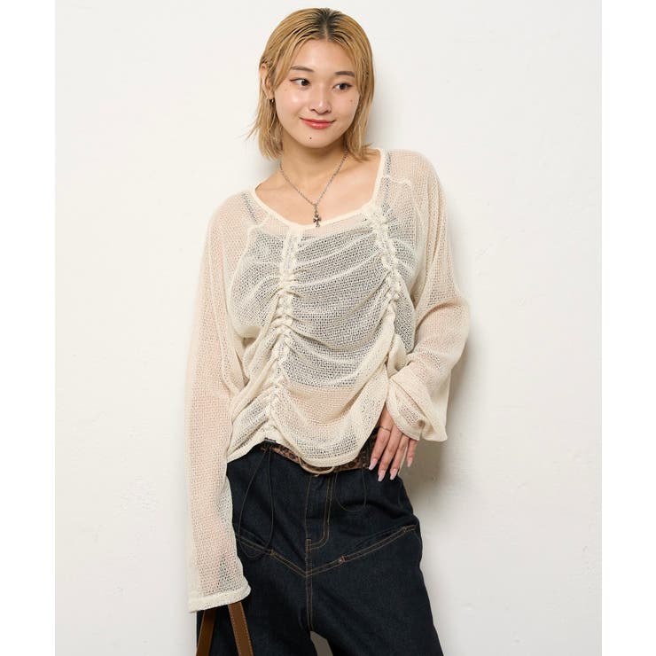 【WHO'S WHO gallery】コードデザインニットソートップス | PAL GROUP OUTLET | 詳細画像2 