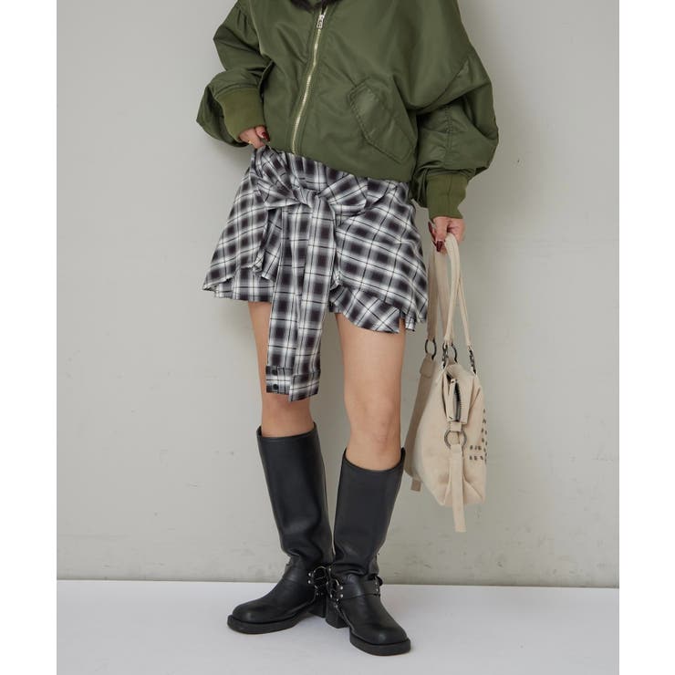 【WHO'S WHO gallery】チェックラップスカート | PAL GROUP OUTLET | 詳細画像3 