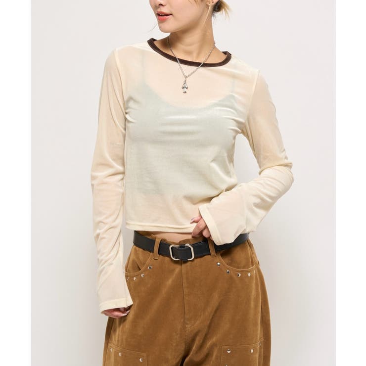 【WHO'S WHO gallery】ベロアリンガーL/S トップス | PAL GROUP OUTLET | 詳細画像3 