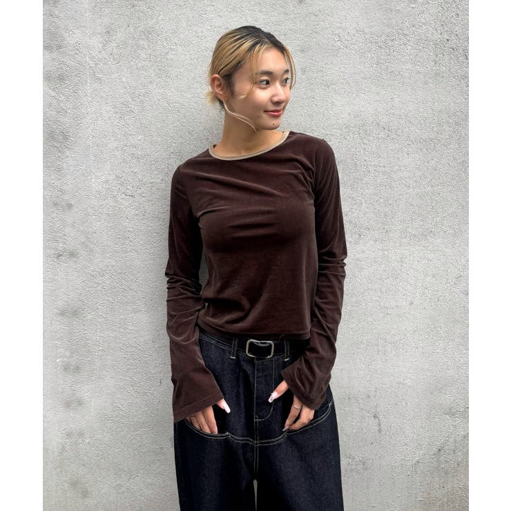【WHO'S WHO gallery】ベロアリンガーL/S トップス | PAL GROUP OUTLET | 詳細画像5 