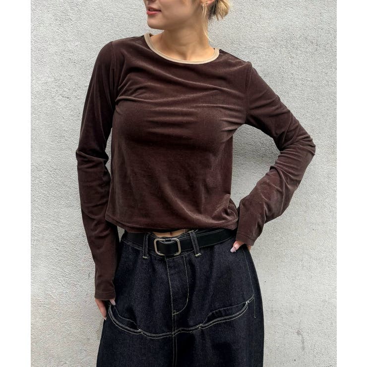 【WHO'S WHO gallery】ベロアリンガーL/S トップス | PAL GROUP OUTLET | 詳細画像8 