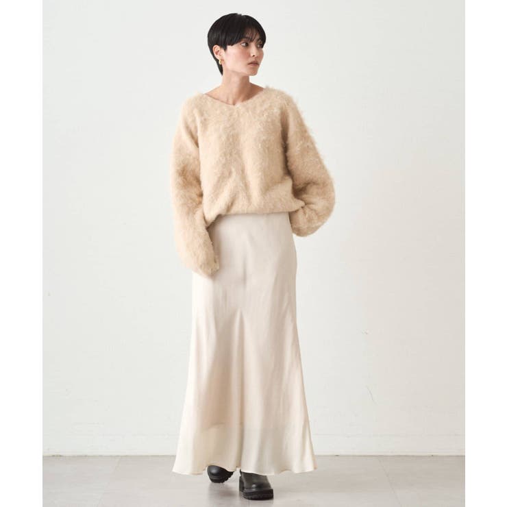 【earthy_】Vネックオーバーニット | PAL GROUP OUTLET | 詳細画像1 