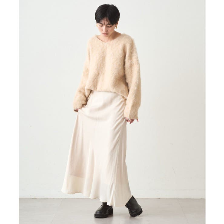 【earthy_】Vネックオーバーニット | PAL GROUP OUTLET | 詳細画像2 