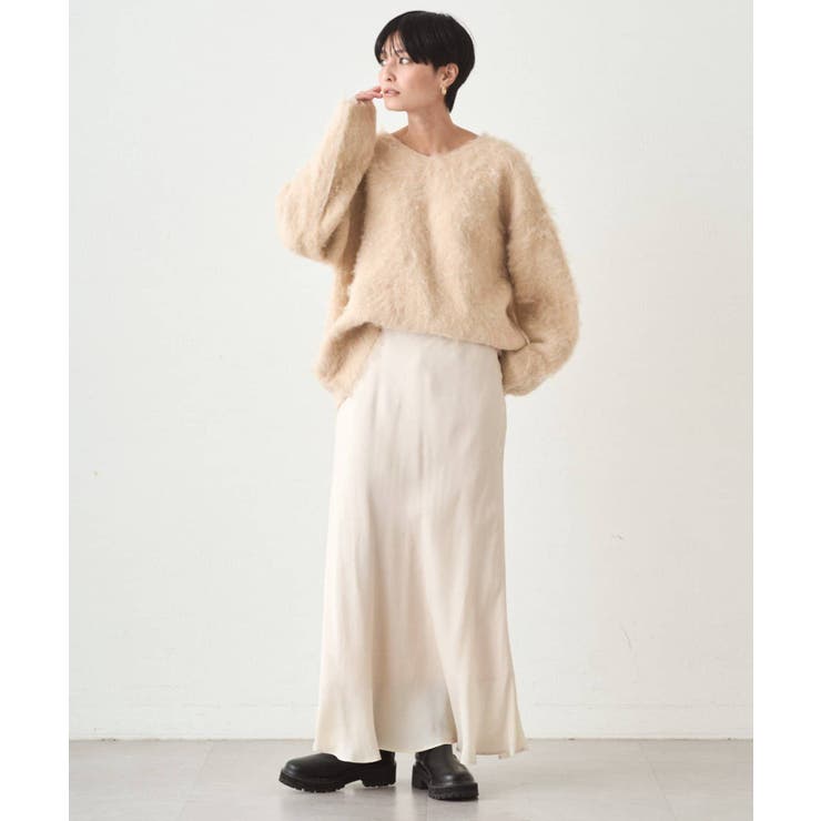 【earthy_】Vネックオーバーニット | PAL GROUP OUTLET | 詳細画像4 