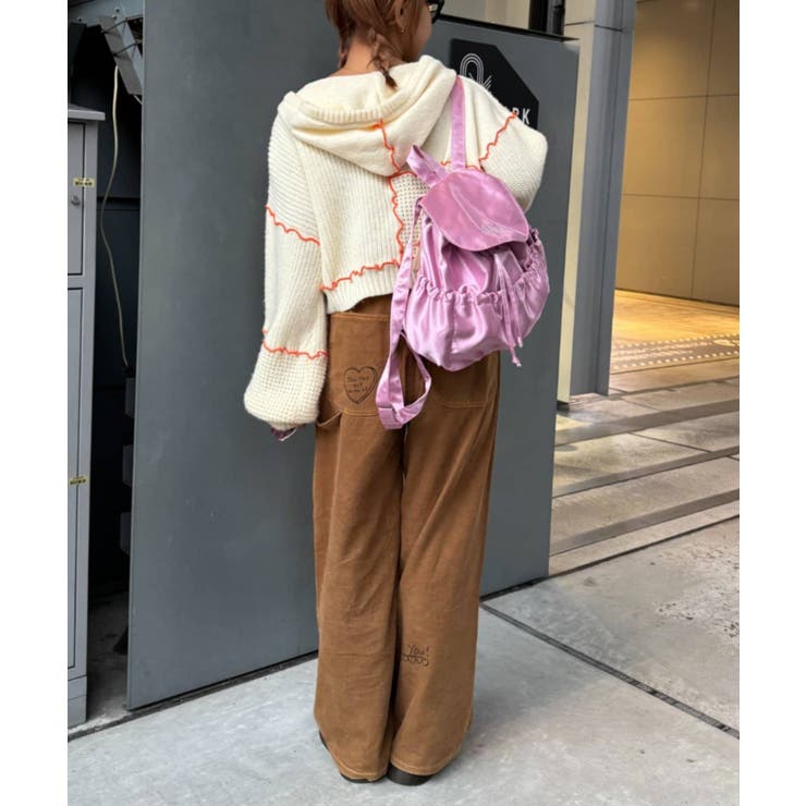 【CIAOPANIC TYPY】H.Sロゴ刺繍サテンリュックサック | PAL GROUP OUTLET | 詳細画像9 