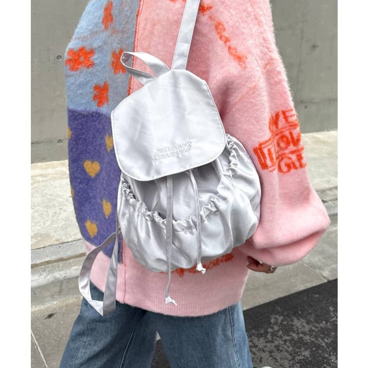 【CIAOPANIC TYPY】H.Sロゴ刺繍サテンリュックサック | PAL GROUP OUTLET | 詳細画像1 