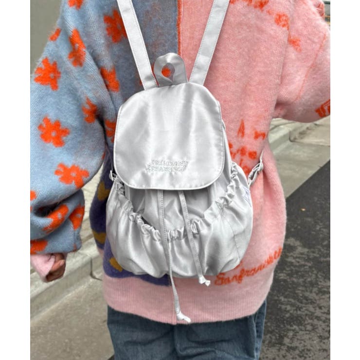 【CIAOPANIC TYPY】H.Sロゴ刺繍サテンリュックサック | PAL GROUP OUTLET | 詳細画像2 