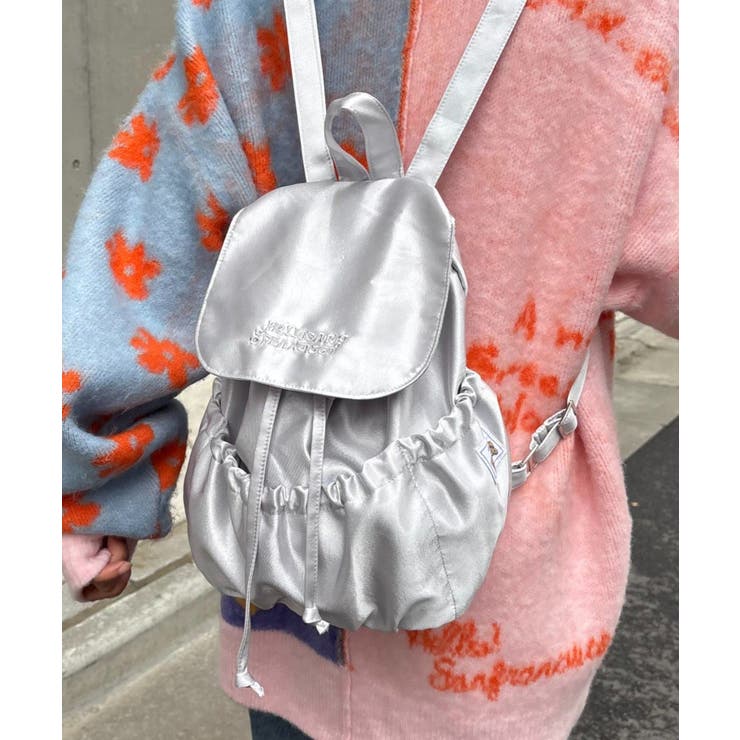 【CIAOPANIC TYPY】H.Sロゴ刺繍サテンリュックサック | PAL GROUP OUTLET | 詳細画像3 