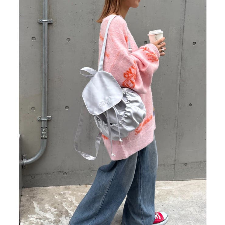 【CIAOPANIC TYPY】H.Sロゴ刺繍サテンリュックサック | PAL GROUP OUTLET | 詳細画像4 