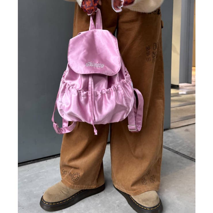 【CIAOPANIC TYPY】H.Sロゴ刺繍サテンリュックサック | PAL GROUP OUTLET | 詳細画像8 