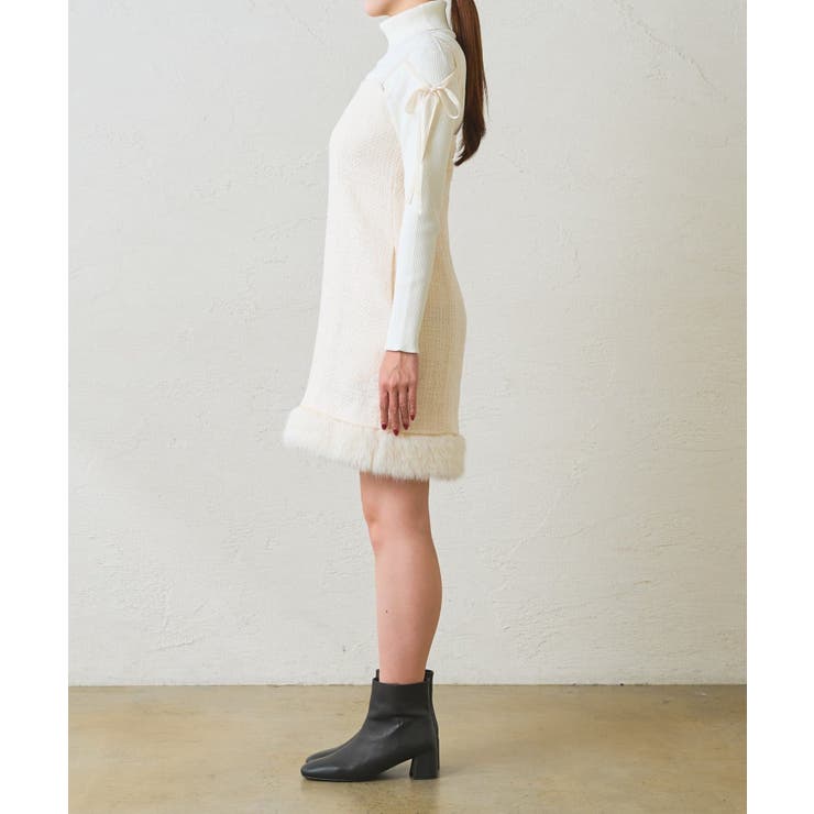 【La boutique BonBon】ファンシーツイードフェイクファー付きシ… | PAL GROUP OUTLET | 詳細画像11 