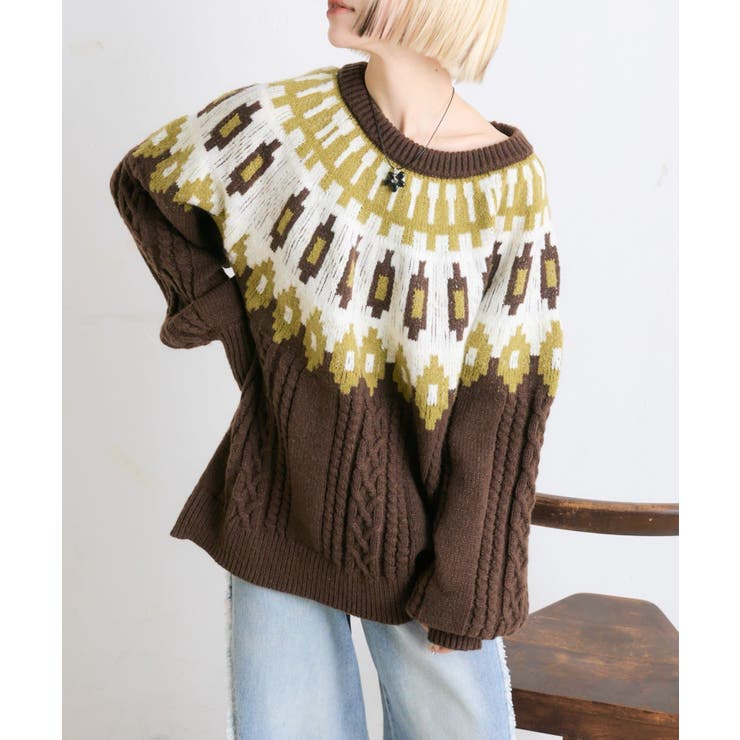 【w closet】ノルディックアランニット | PAL GROUP OUTLET | 詳細画像1 