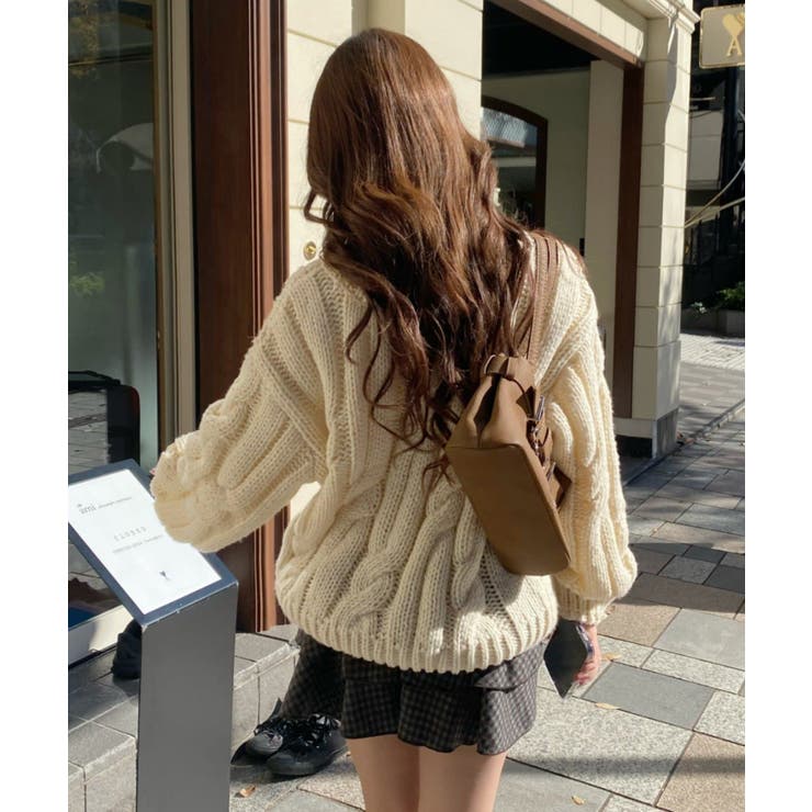 【RAY CASSIN】ケーブルルーズニット | PAL GROUP OUTLET | 詳細画像24 