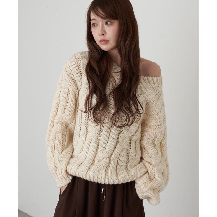 【RAY CASSIN】ケーブルルーズニット | PAL GROUP OUTLET | 詳細画像29 